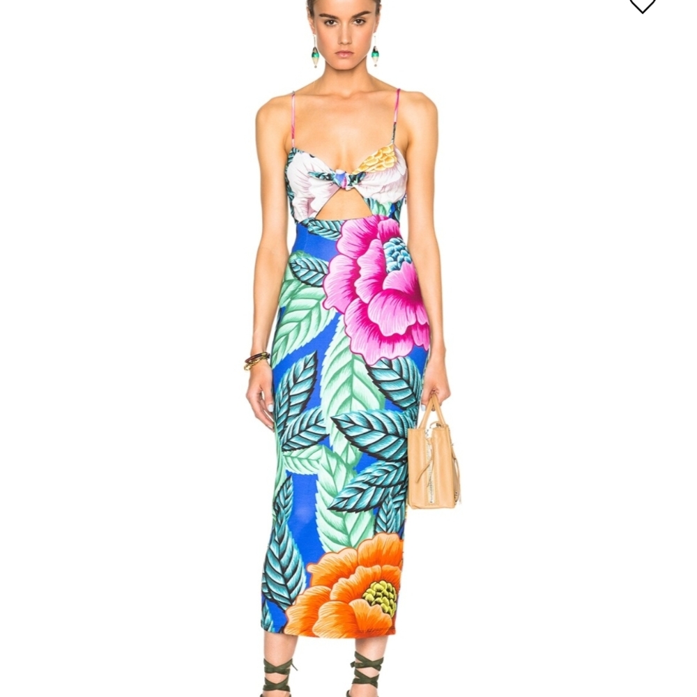 Mara Hoffman Blue Floral Midi Dress